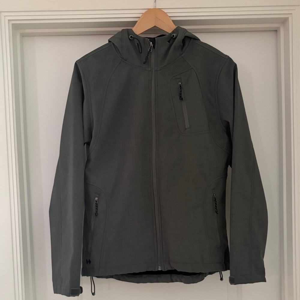 Double Diamond Men's Gray Hooded Jacket size Medium